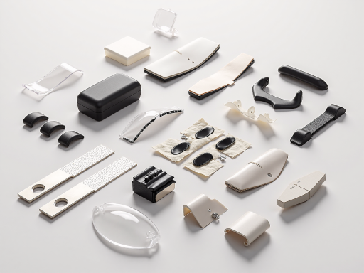 电子消费品外壳注塑件，白色塑料制品，精细表面处理，展现高质量注塑加工工艺