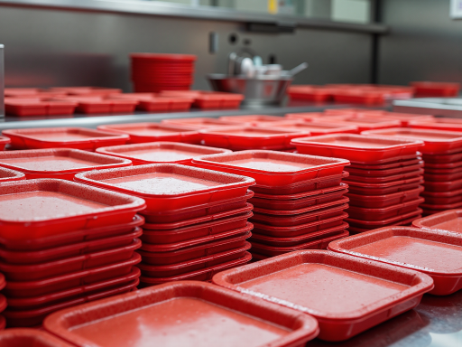 包装容器注塑制品，透明塑料材质，复杂曲面造型，体现精密注塑工艺水平